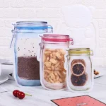 11 Pcs Mason Jar Bags Food Nuts Candy Cookies Ziplock Bags Seal Kitchen Fresh Storage Organizer Bags